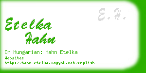 etelka hahn business card